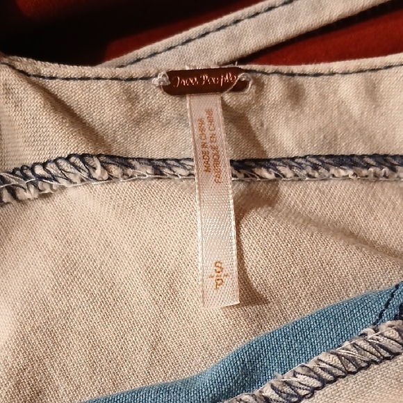 Free People Denim Patchwork Mini Dress - Picture 5 of 8